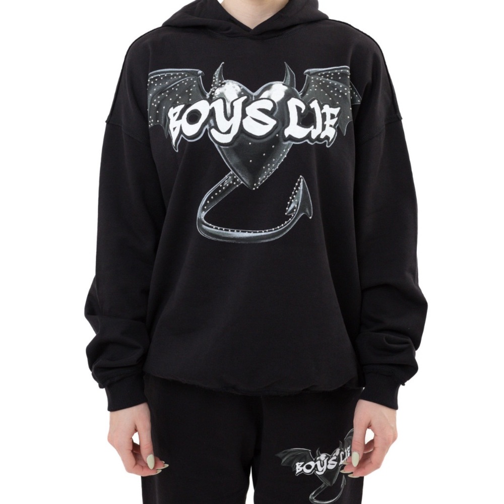 Boys Lie Black Graphic Sweater
